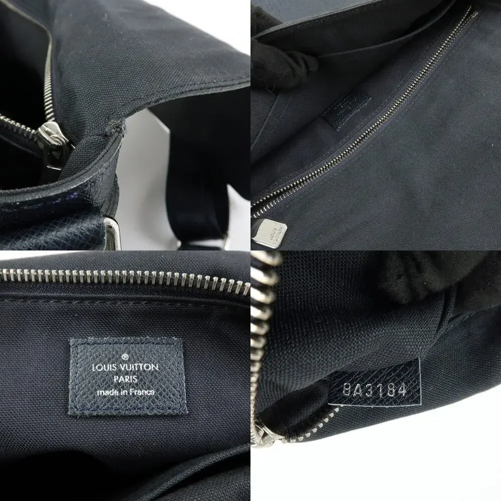 Louis Vuitton Taiga Leather Crossbody Bag Blue